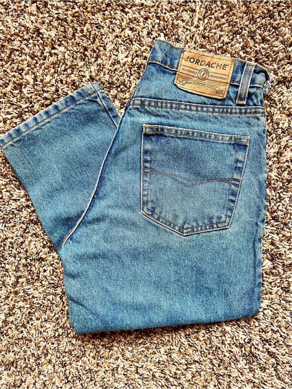 Jordache Blue Denim Jeans 90s Vintage Slim Straight Leg High Rise Women’s 30”